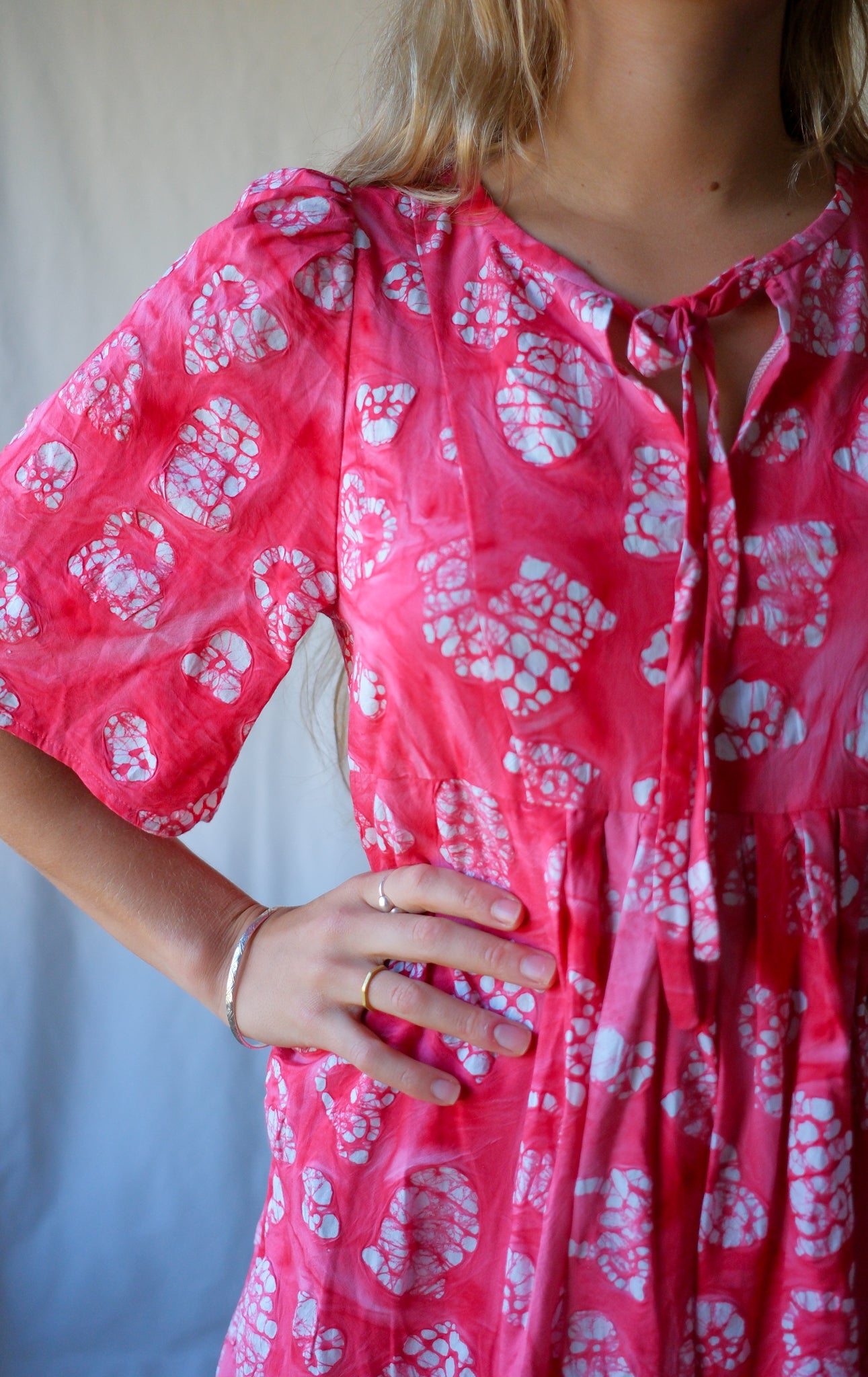 Abbey dress in Pomegranate