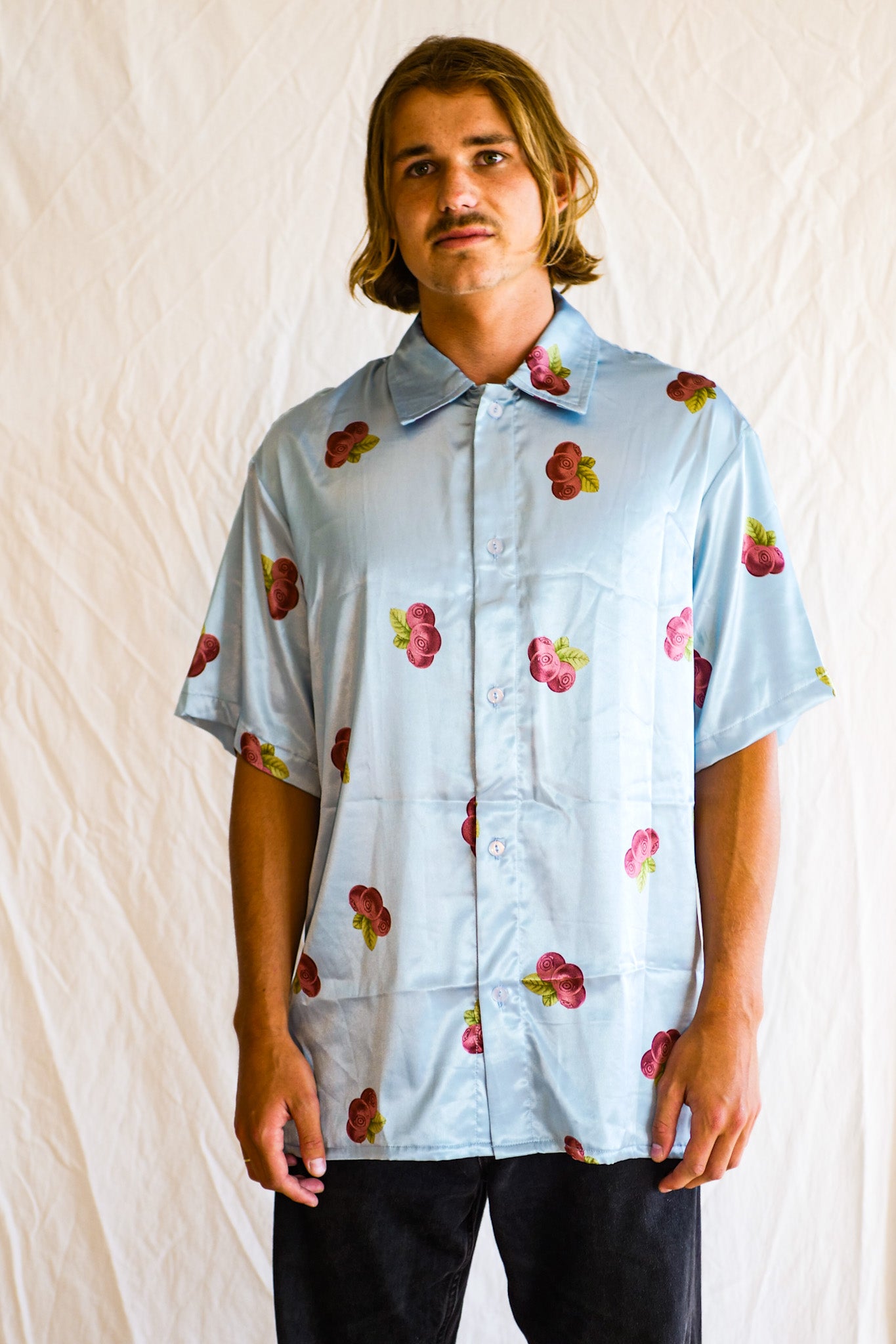 Men's Button up shirt- The Classic in Blueberry Skies