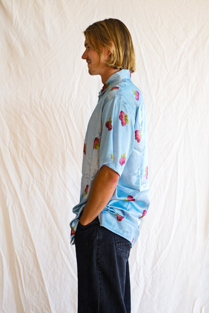 Men's Button up shirt- The Classic in Blueberry Skies