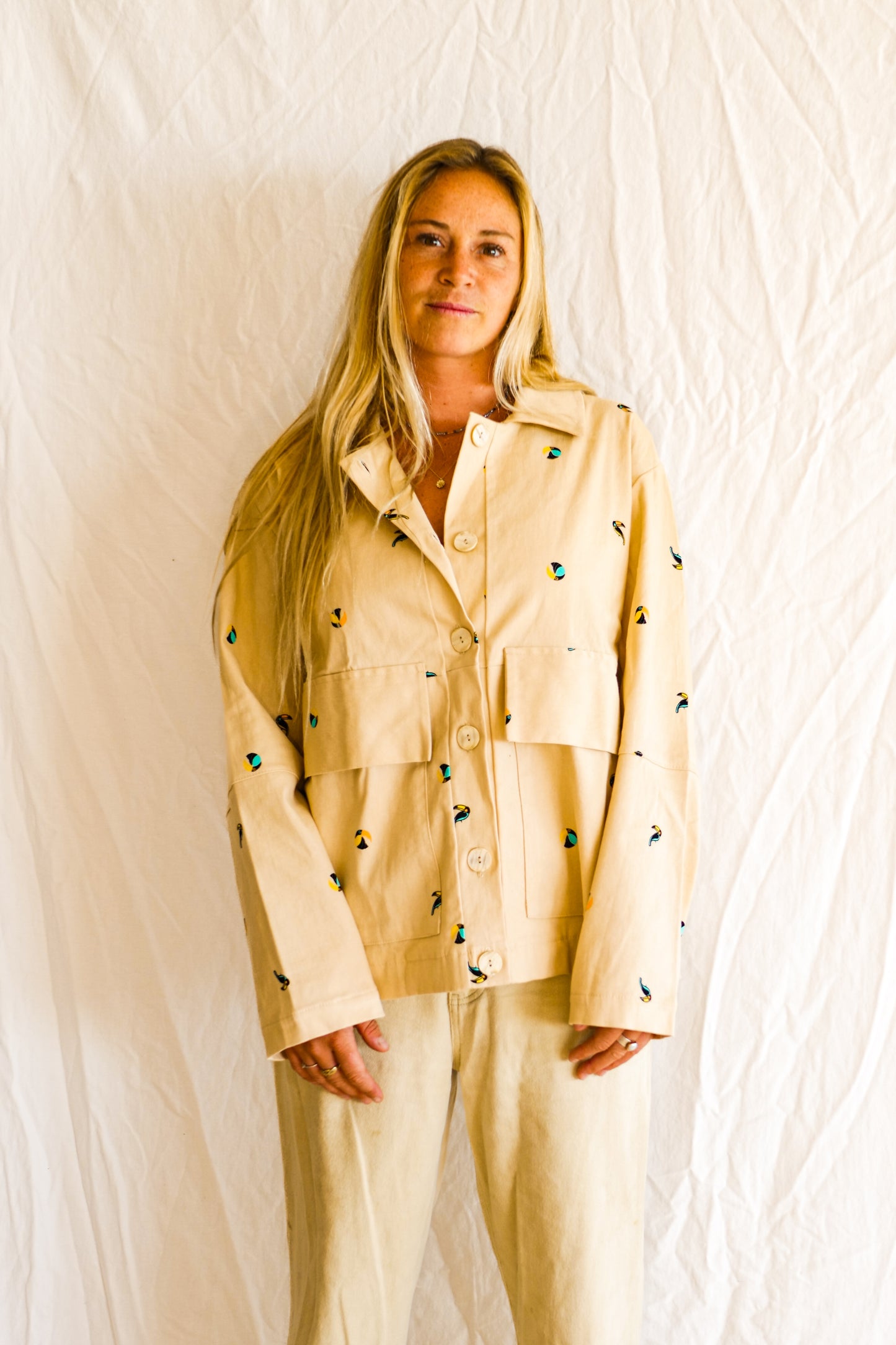 Ladies light-weight Jacket - The Sam in Sandy Toucan